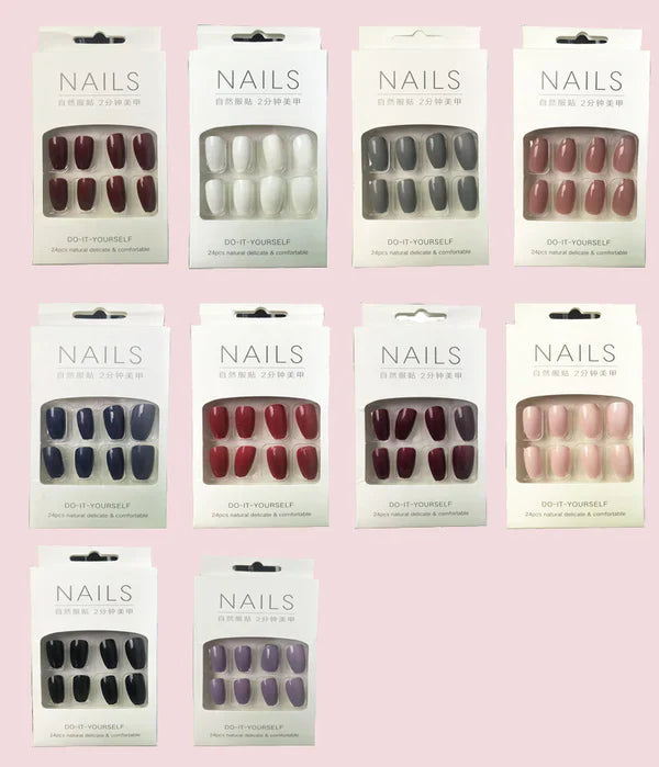 New pack of 24 pcs Artifical Nails for Girls and for Women Cosmia.pk