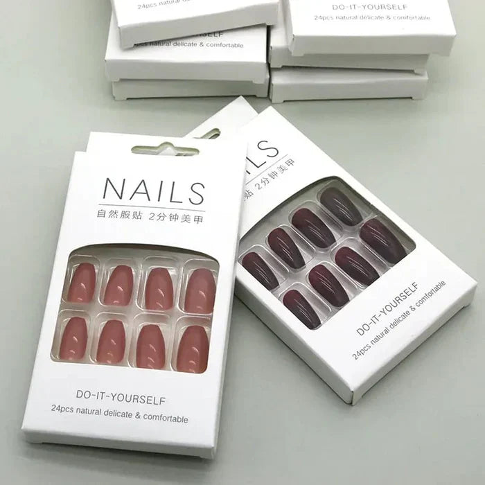 New pack of 24 pcs Artifical Nails for Girls and for Women Cosmia.pk