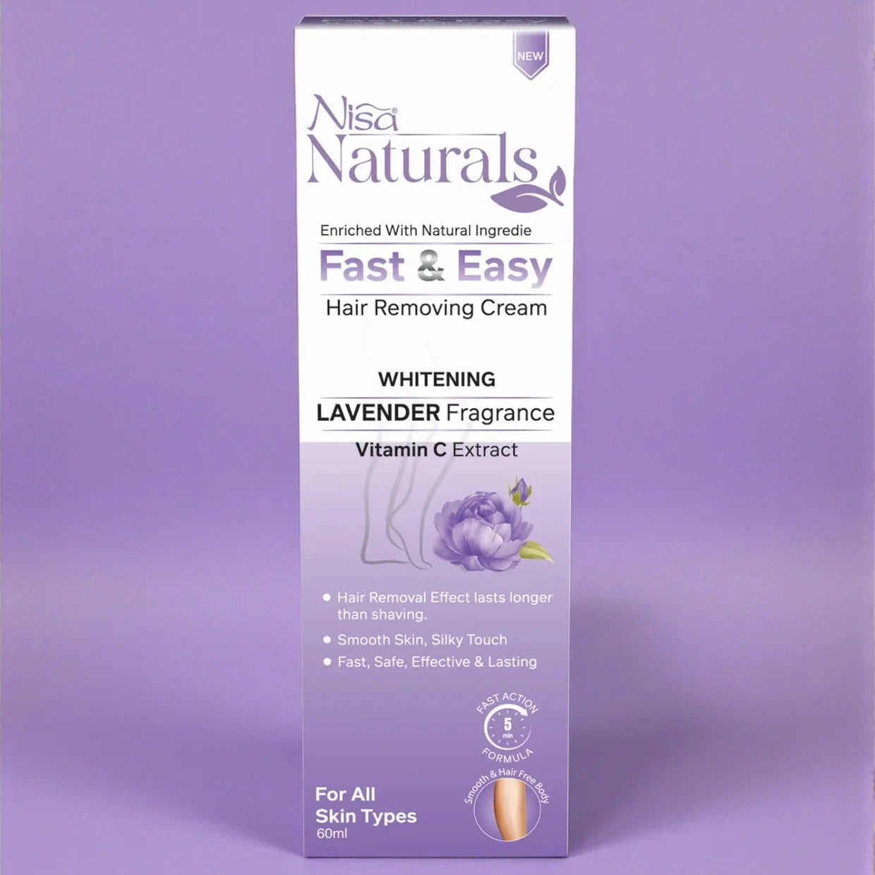 Nisa Naturals Hair Removal Cream - Lavender Nisa Naturals
