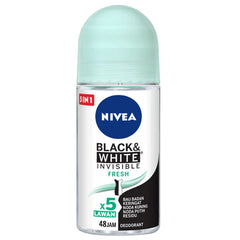 Nivea Black & White Invisible Fresh Deodorant Roll On - 50ml Nivea