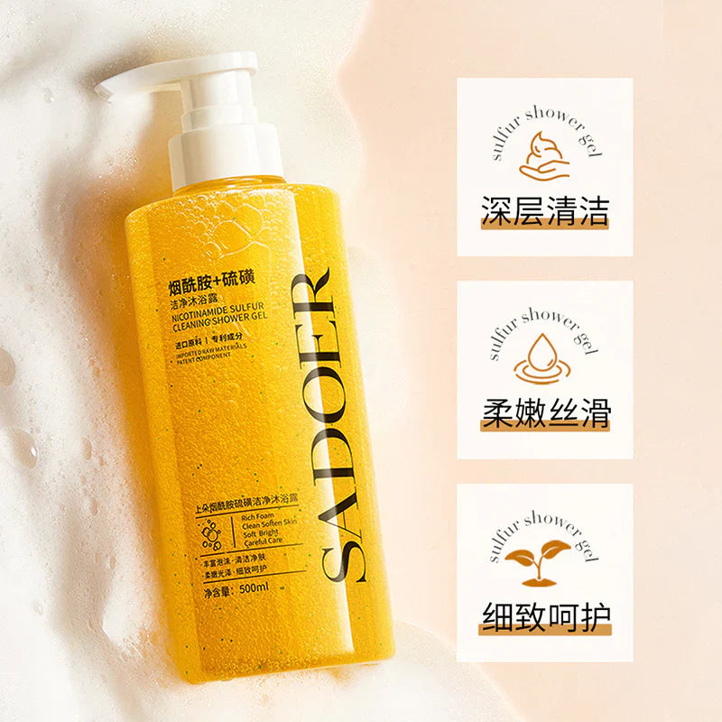 SADOER Nicotinamide Sulfur Cleansing Shower Gel - 500ml Sadoer