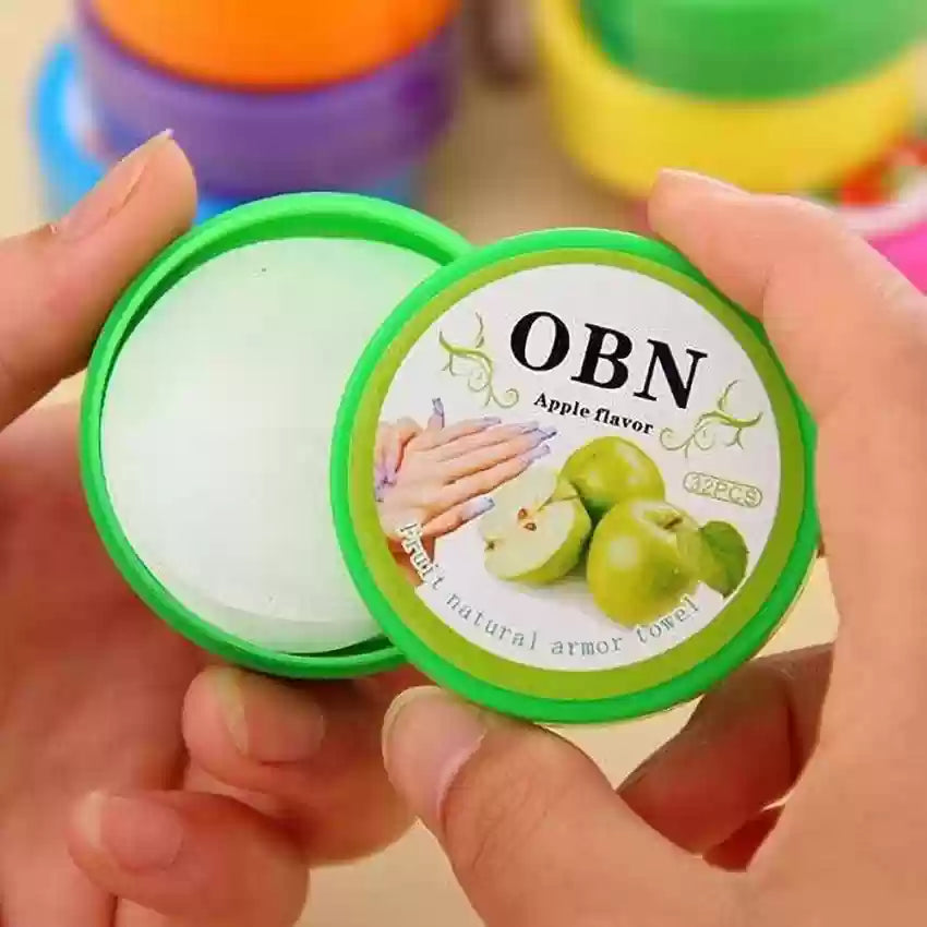 OBN Green Apple Nail Paint Remover (32 Wipes) obn