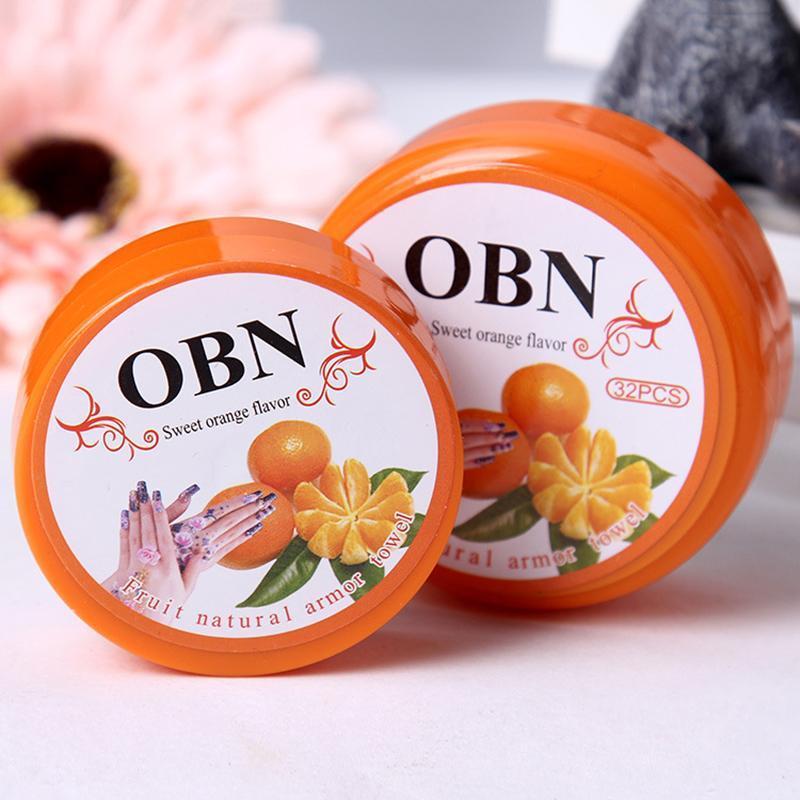 OBN Orange Nail Paint Remover (32 Wipes) obn