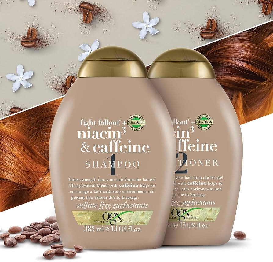 OGX Fight Fallout + Niacin3 & Caffeine Shampoo 385Ml Ogx
