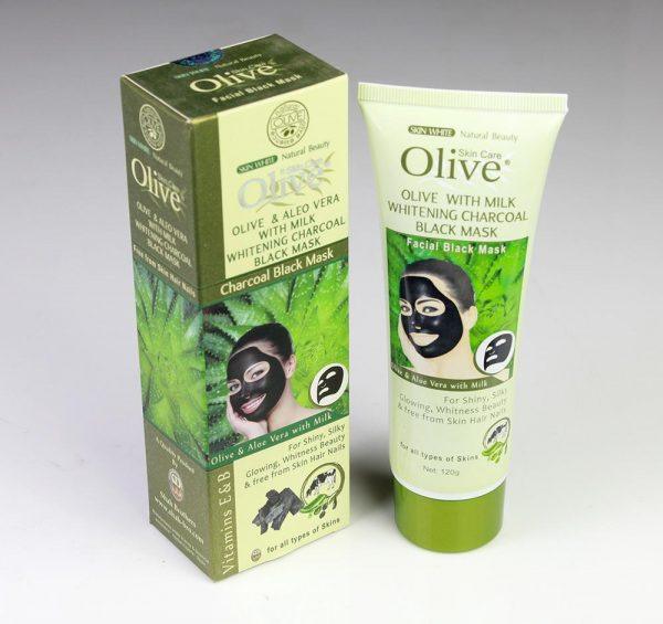 Olive with Milk Whitening Facial Black Charcoal Mask - 120g Olive