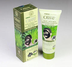 Olive with Milk Whitening Facial Black Charcoal Mask - 120g Olive