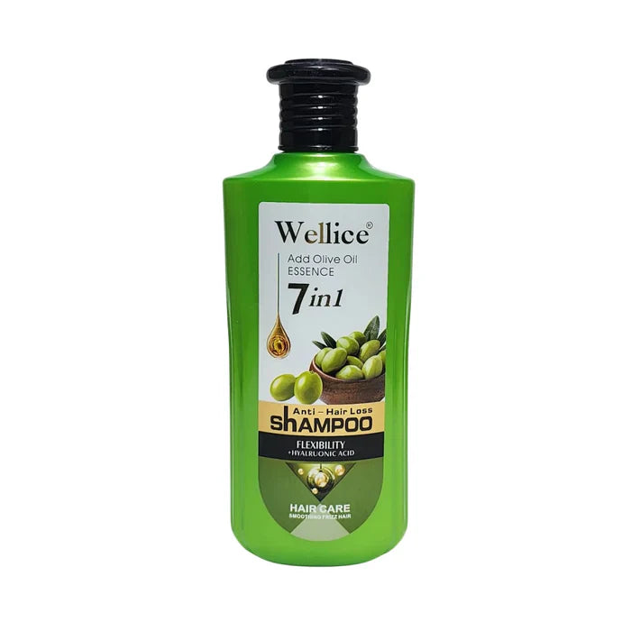 Wellice 7 in 1 Anti - Hair Loss Olive Hyalruonic Acid & Soothing Frizz Shampoo 400g Wellice
