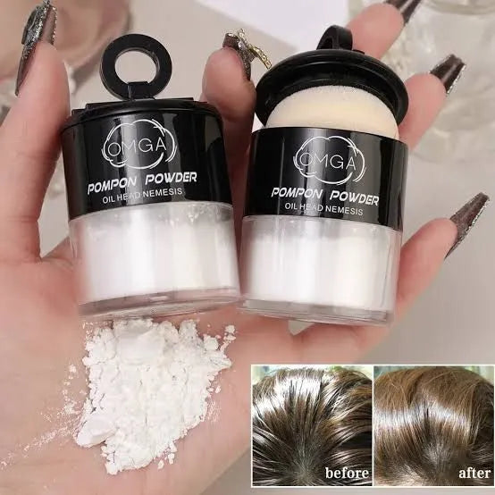 Omga pompon quick oil control hair powder Omga