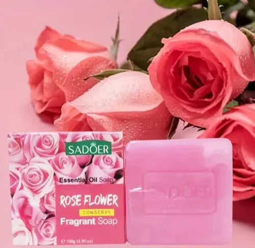 Sadoer Organic Refreshing Rose Flower Facial Soap  - 100g Sadoer