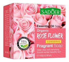 Sadoer Organic Refreshing Rose Flower Facial Soap  - 100g Sadoer