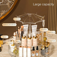 Light Luxury 360° Rotating Tabletop Cosmetics Storage Box Cosmia