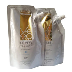Original Loreal  x-tenso Hair Straightener Kit (Natural Hair Smoothing Cream 400ml + Neutralizer400ml) Loreal Paris