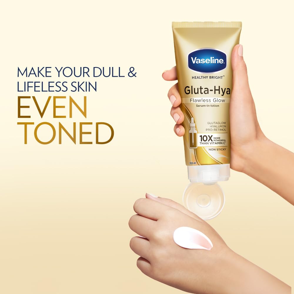 Original Vaseline Gluta‑HYA Serum Burst Lotion Flawless Bright - 300 ml, Made in Thailand Vaseline