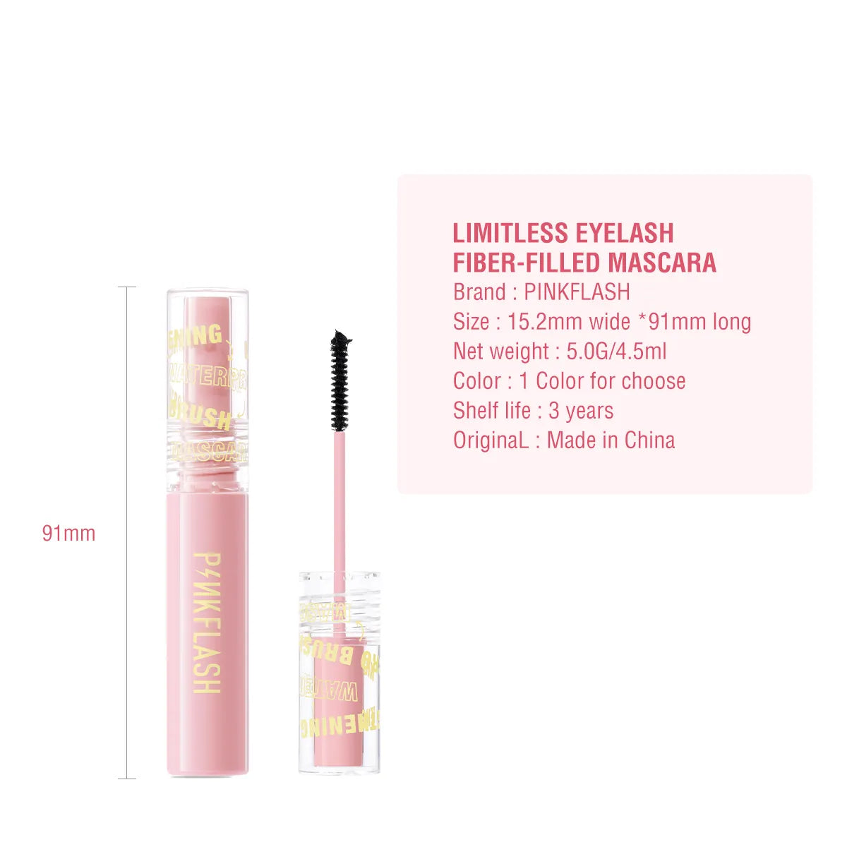 PINKFLASH Limitless Eyelash Fiber-Filled Mascara PINKFLASH