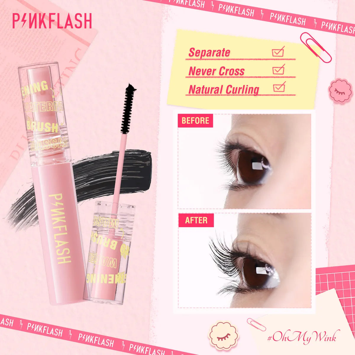 PINKFLASH Limitless Eyelash Fiber-Filled Mascara PINKFLASH