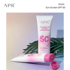 APK Watermelon Cooling Sunscreen SPF 50+ – Hydrating & UV Protection – 100g APK
