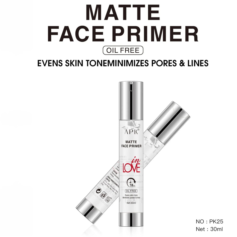 APK Matte Face Primer – Long-Lasting Oil-Free Makeup Base - 30ml APK