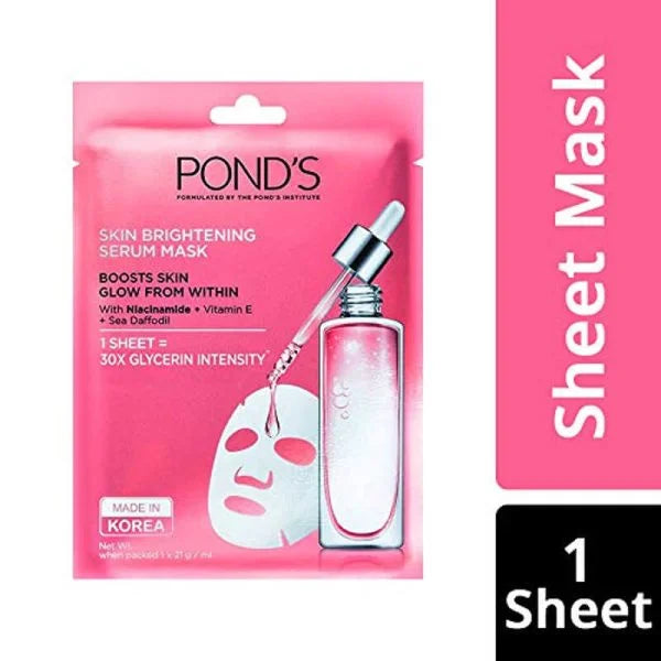 Pond’s Skin Brightening Serum Mask With Vitamin E & Niacinamide - 21g Pond's