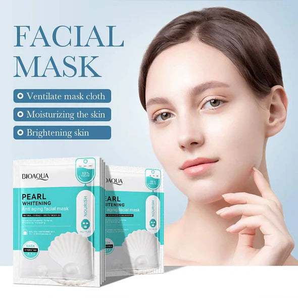 Bioaqua Pearl Whitening Anti Aging Nourish Facial Sheet Mask - 30g Bioaqua