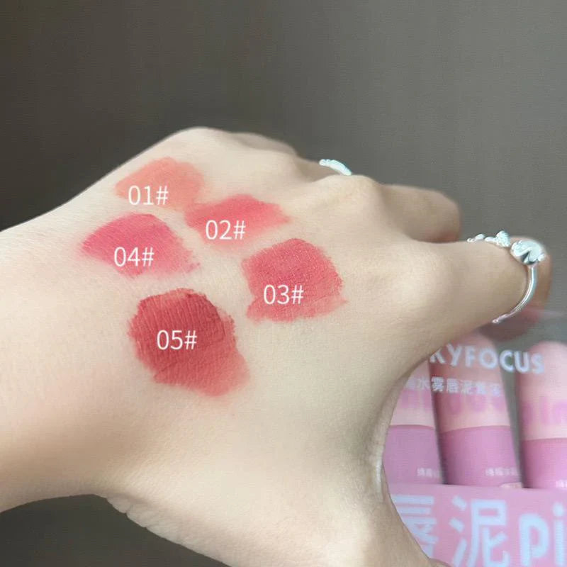 Pinky Focus Set of 5 Colors Matte Capsule Shaped Lipstick Pinky Focus