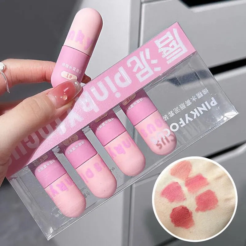 Pinky Focus Set of 5 Colors Matte Capsule Shaped Lipstick Pinky Focus