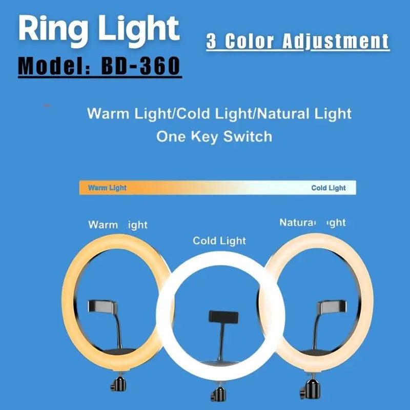 BD-360 14” LED Ring Fill Light - 36CM Cosmia.pk