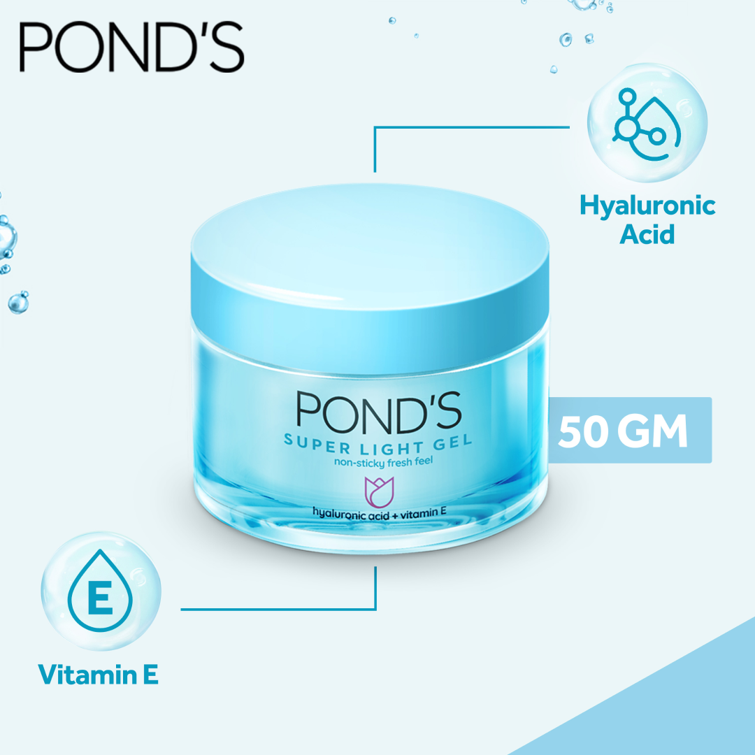 Ponds Super Light Gel Hydrated Dewy Skin 50g Ponds