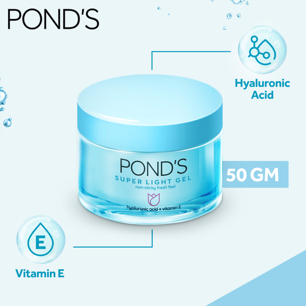 Ponds Super Light Gel Hydrated Dewy Skin 50g Ponds
