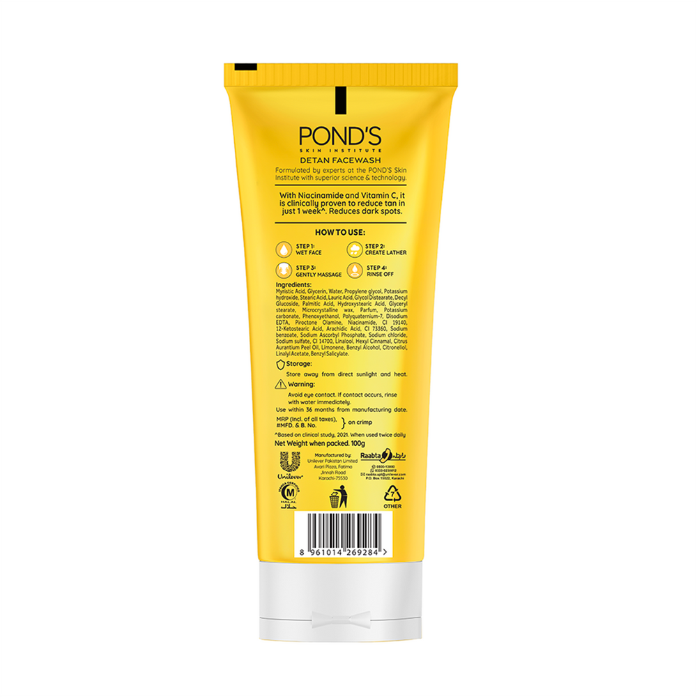 Ponds Sun Miracle Detan Face Wash 100g Ponds