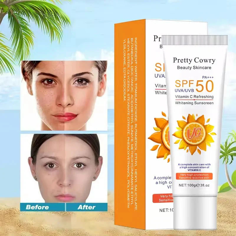 Pretty Cowry Vitamin C Whitening SPF 50 Sunscreen 100g Pretty Cowry