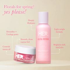 HER Beauty Pretty in Pink Glow Starts Here: Hydrate, Revive, Repeat. HER Beauty