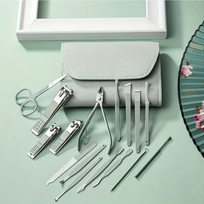 Professional Portable Manicure Pedicure Tool Kit With Folding Case Cosmia.pk