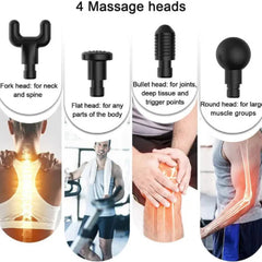 Professional Deep Tissue Massage Gun – 4 Heads Cosmia.pk