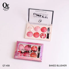 Quetee Baked Blusher 6 Colors Palette Quetee