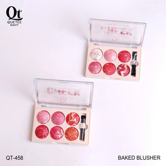 Quetee Baked Blusher 6 Colors Palette Quetee