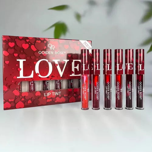 6 Pcs Qoiden Rose Love Red Lipgloss Qoiden Rose