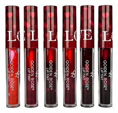 6 Pcs Qoiden Rose Love Red Lipgloss Qoiden Rose