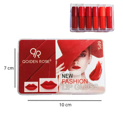 Qoiden Rose Mini Lipgloss Set Red - 6Pcs Qoiden Rose
