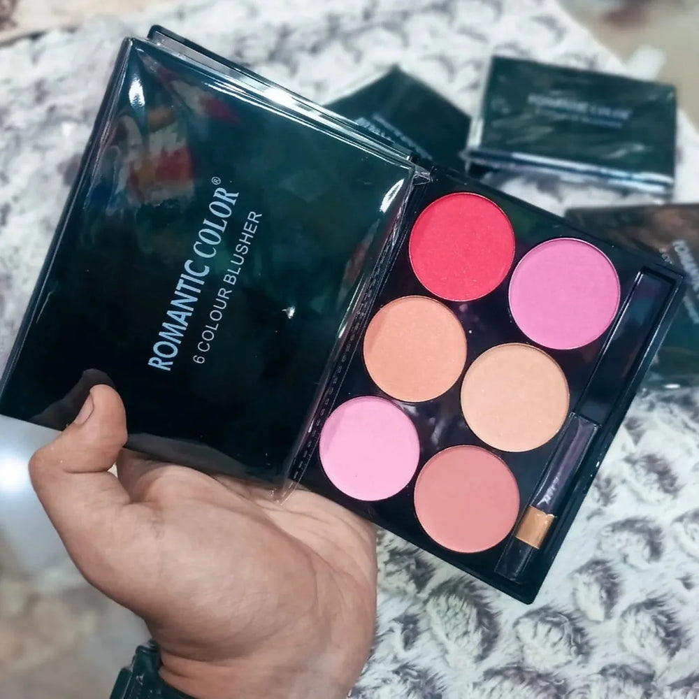 6 Colors ROMANTIC COLOR Blusher Palette Romantic Color