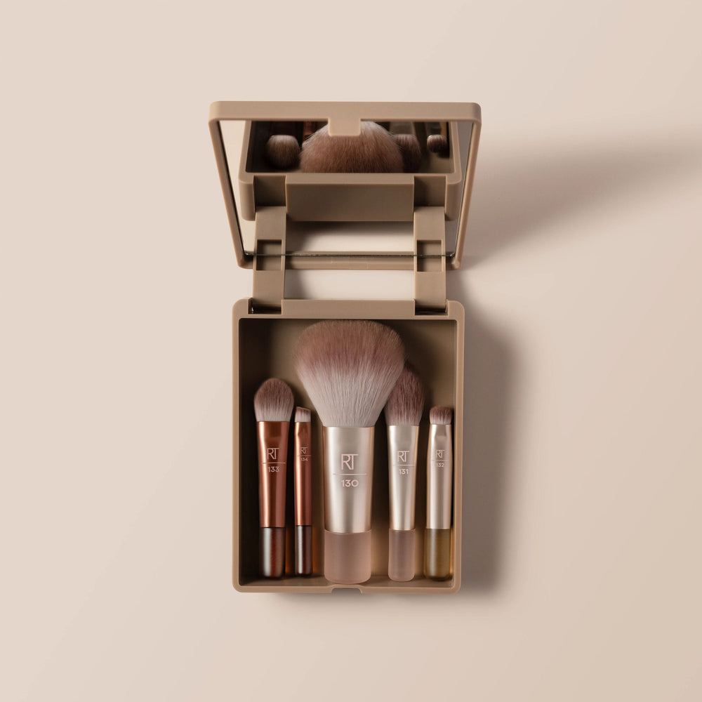 New Nudes 2.0 On-The-Glow Mini Brush Set + Mirrored Compact Cosmia