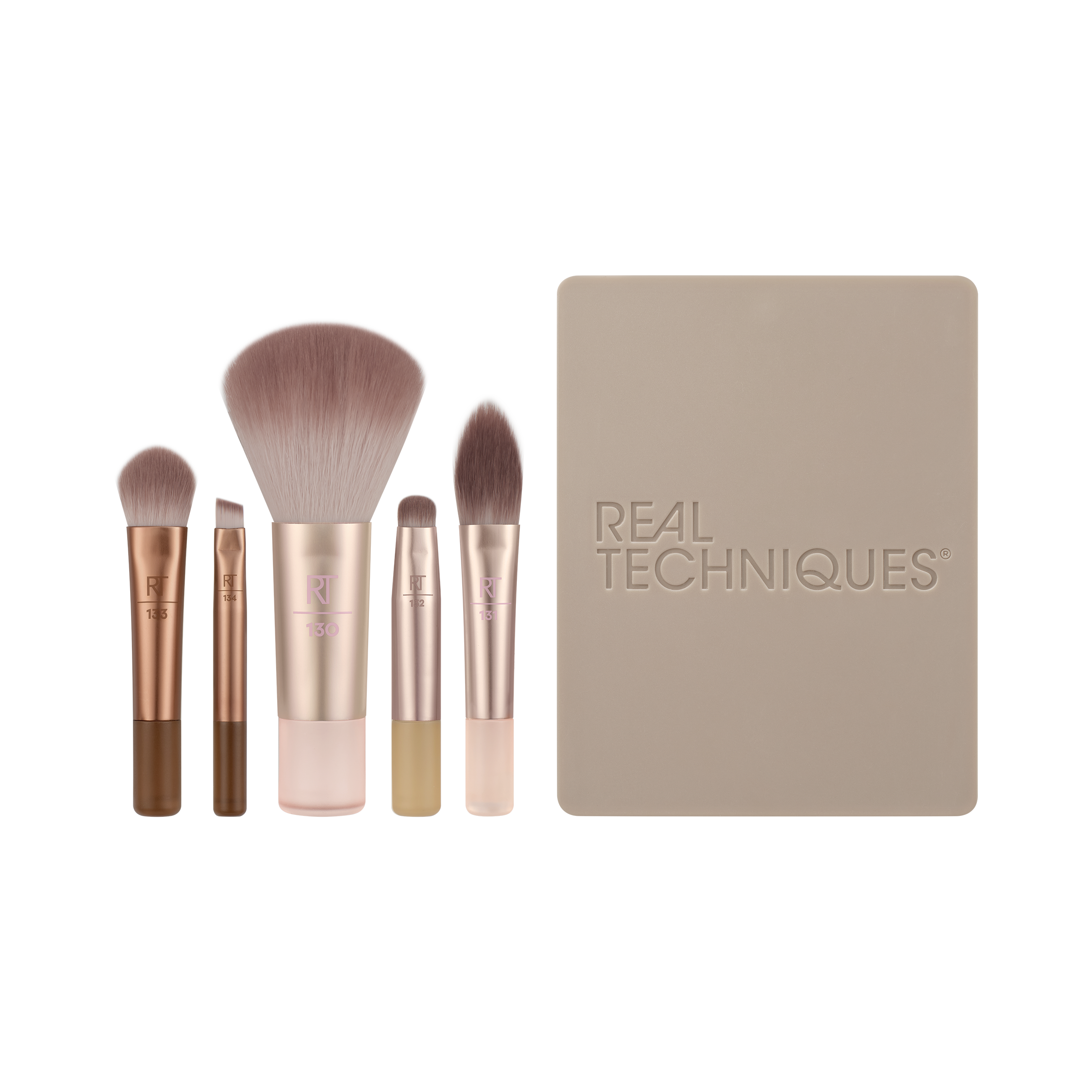 New Nudes 2.0 On-The-Glow Mini Brush Set + Mirrored Compact