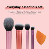 Everyday Essentials Makeup Brush Set with Bonus Miracle Complexion Sponge
