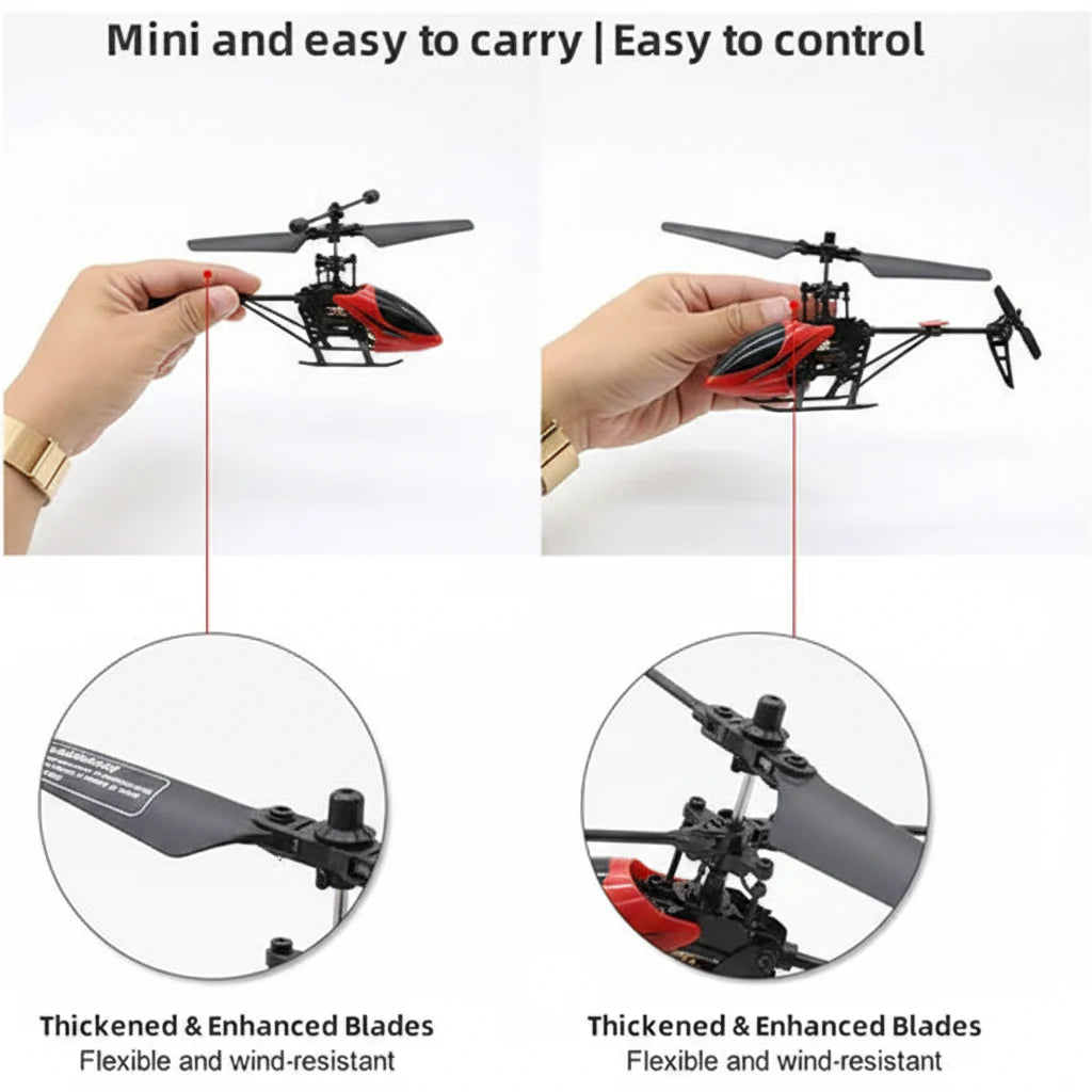 Rechargeable RC Helicopter Remote Controller Safe Fall-Resistant Cosmia.pk