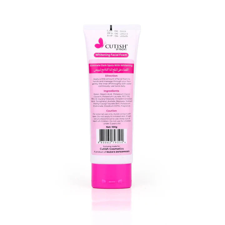 Cutish Ready 2 White Facial Foam 100g Cutish
