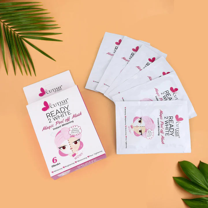 Cutish Ready 2 White Magic Peel off Mask 6 Pcs Cutish