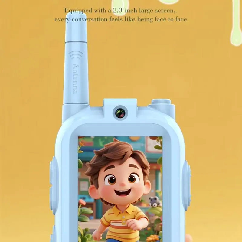 Rechargeable Walkie Talkies with Screen Display and Voice Changer - 2 Cosmia.pk