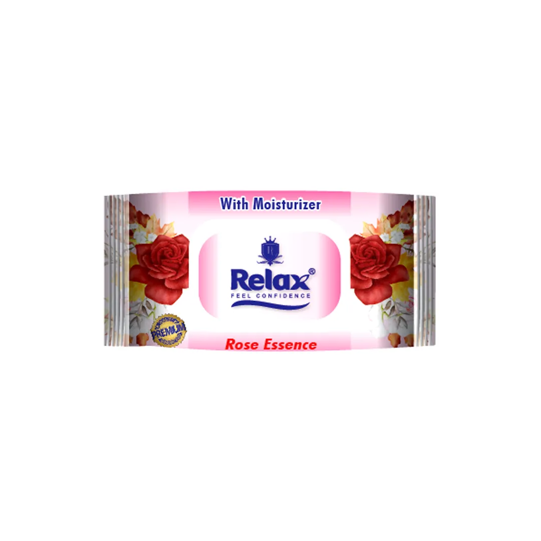 Relax Rose Essence Facial Wipes 72s Relax