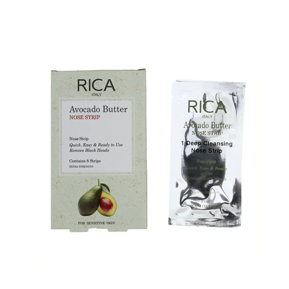 Rica Nose Strip for Sensitive Skin Avocado Butter 8 Strips rica