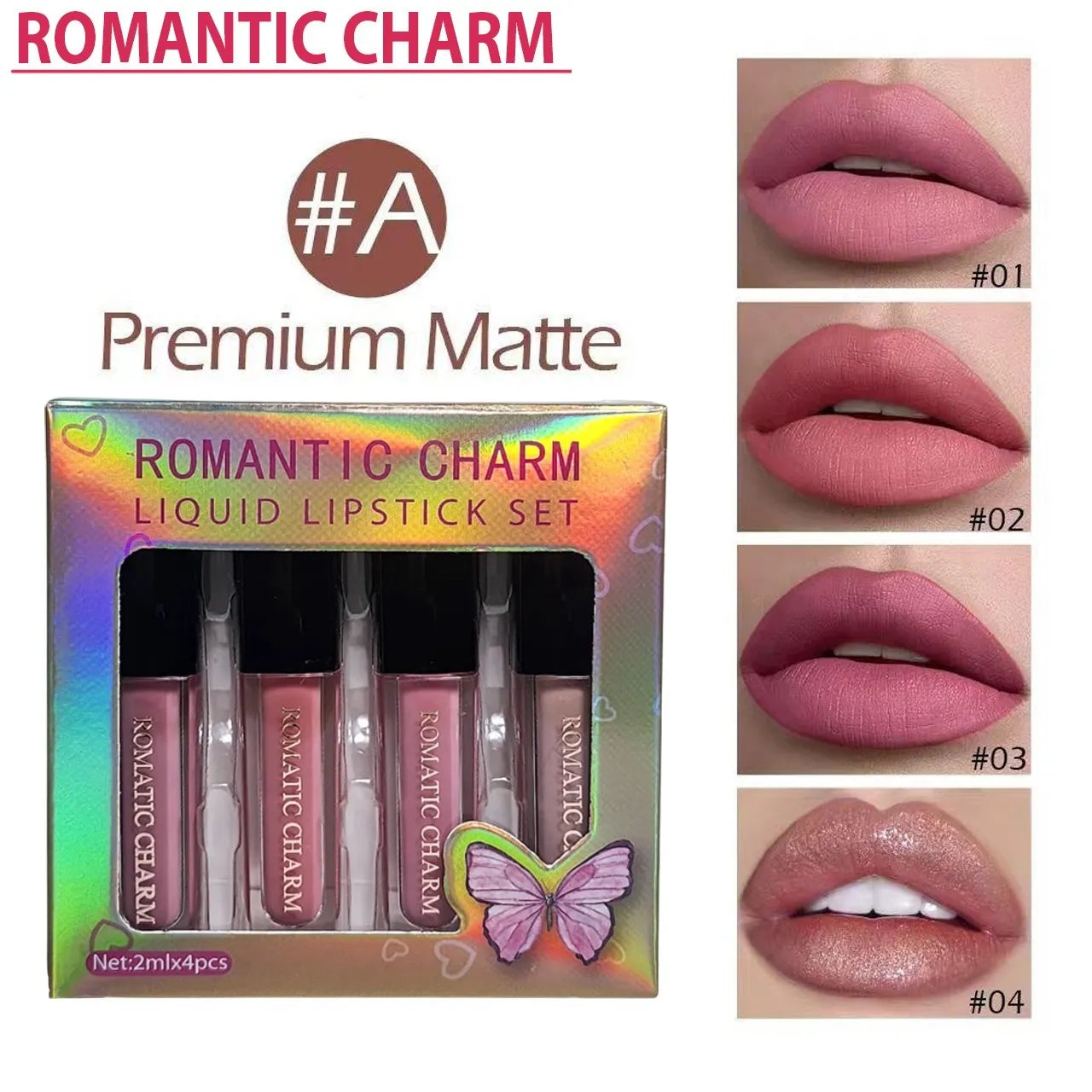 Romantic Charm 4-Shade Lip Gloss Set Romantic Charm