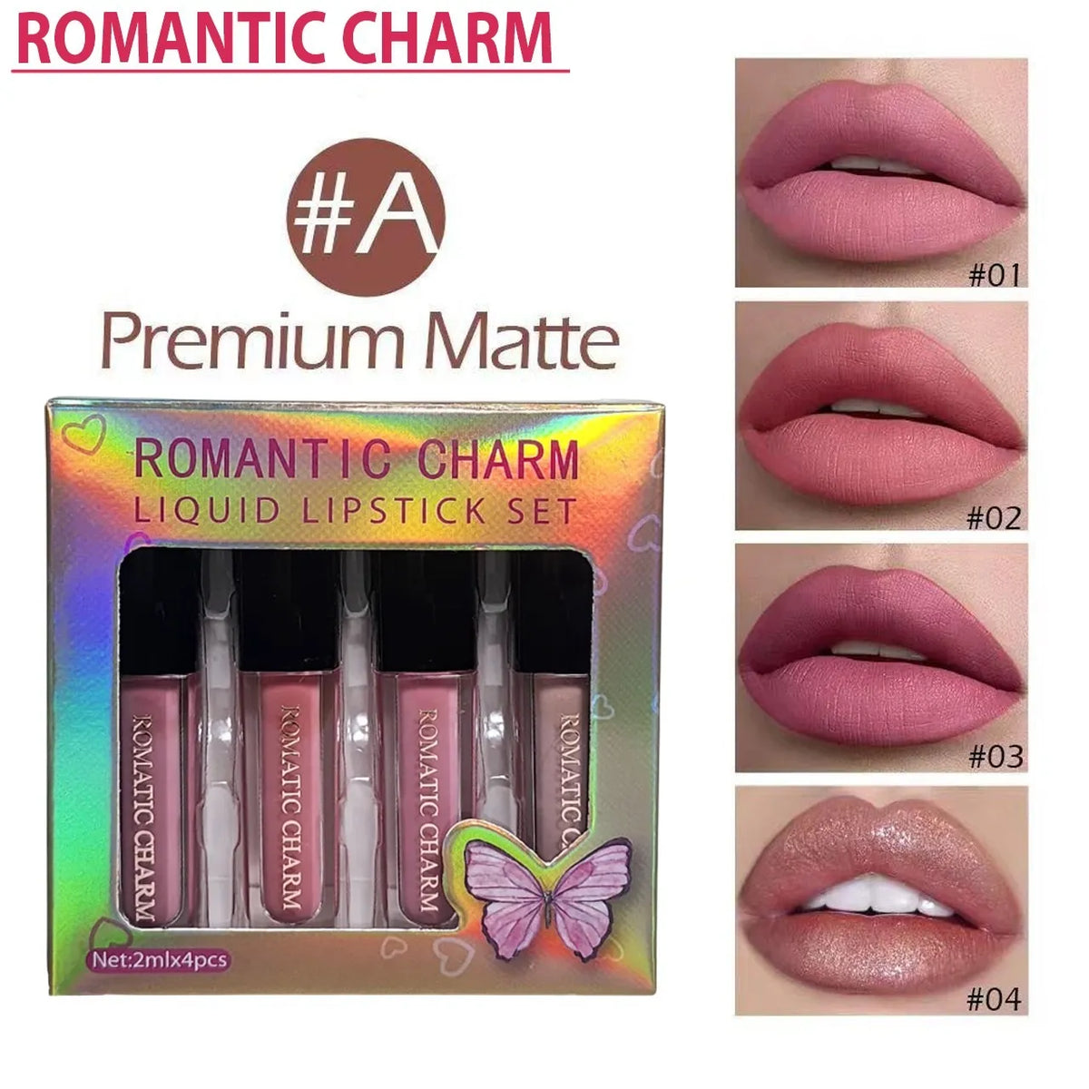 Romantic Charm 4-Shade Lip Gloss Set Romantic Charm
